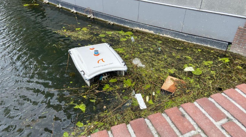 WasteShark in polluted waters